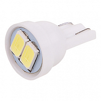 Автолампа диод T10(W5W) 12V 2 SMD Блистер без цоколя 1-конт Белая SKYWAY компл. 2 шт. Габариты, сало